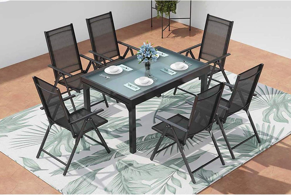 Conjunto de mesa y sillas, 270 × 90 × 76 cm, Concept-Usine
