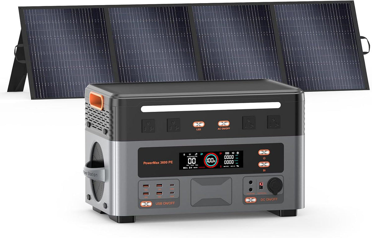 Generador eléctrico 3600PE, 3600 W, 200 W, 2016 Wh, inalámbrico, Raikon