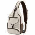Mochila Bandolera Ajustable Beige y Marrón Unisex