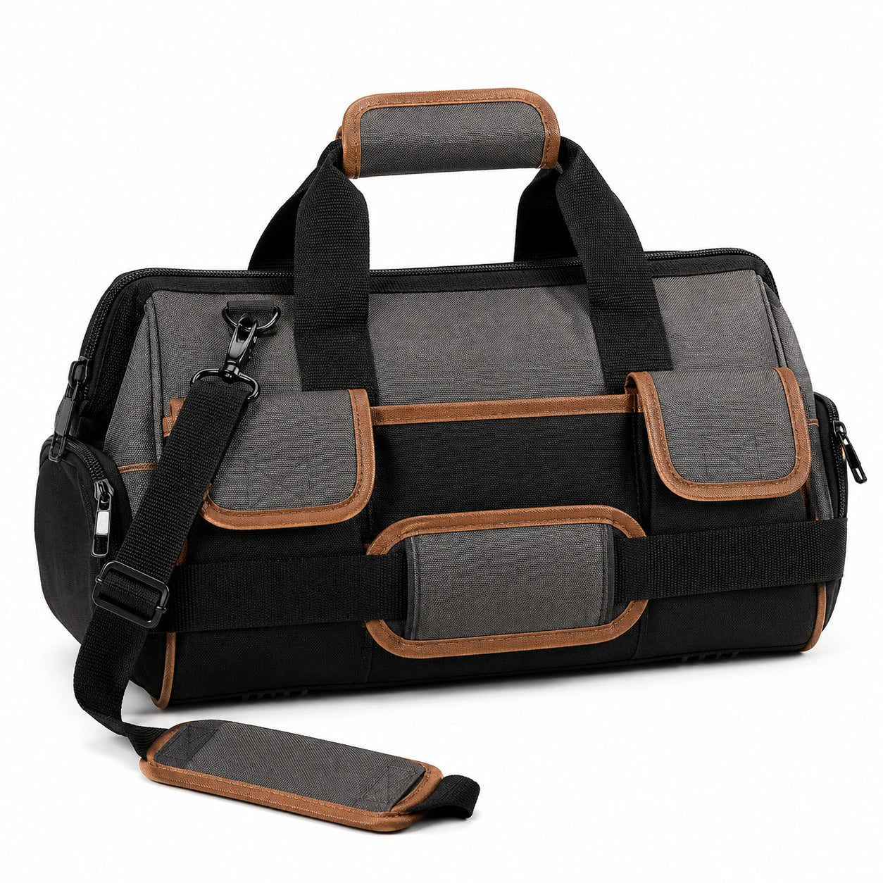 Bolsa de Herramientas Multiuso con Correa Ajustable Gris y Negro