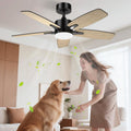 Ventiladores para el techo con lámpara, 106 cm, con iluminación LED, con mando a distancia, para el dormitorio, para el salón, Airwit