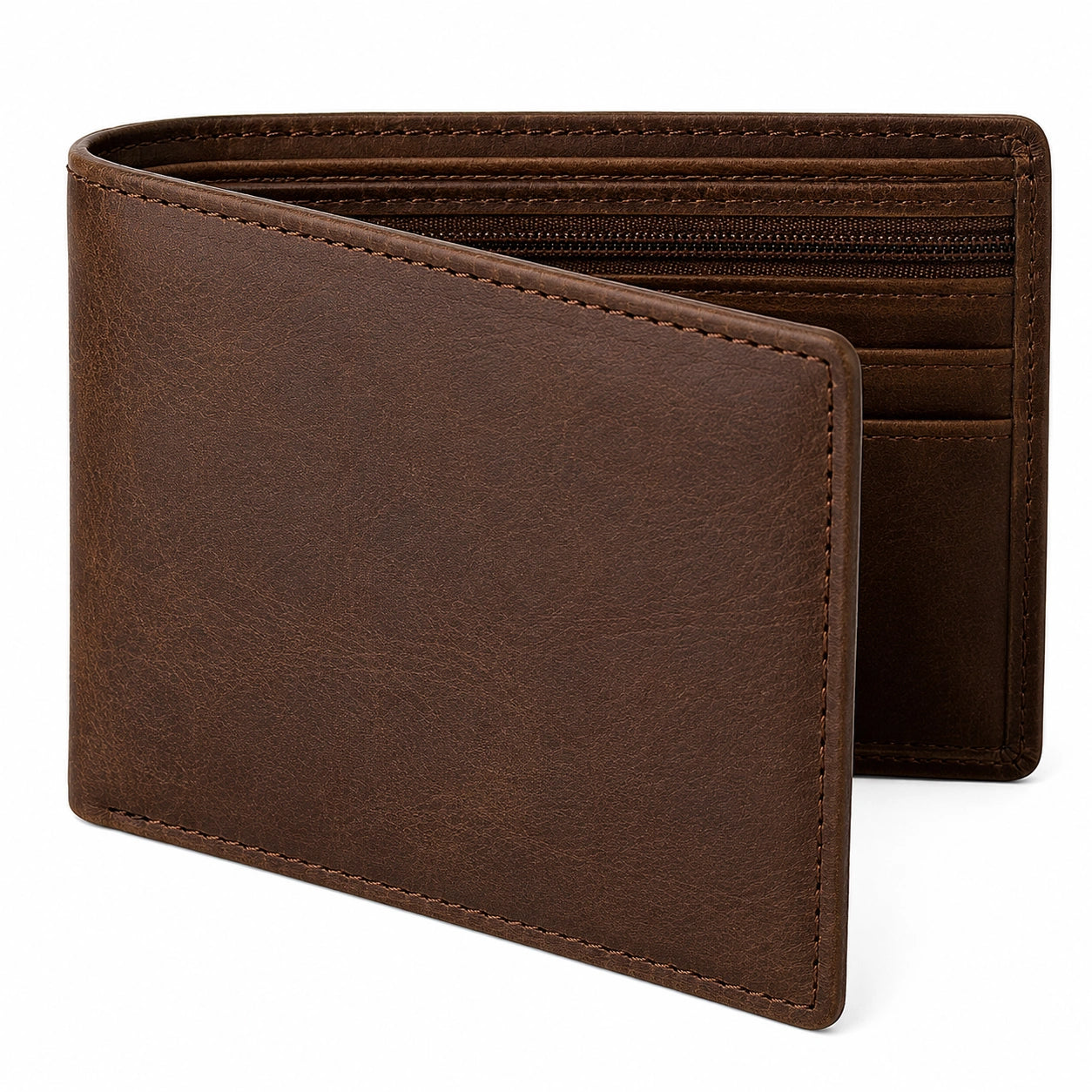 Cartera Marrón de Hombre con Múltiples Compartimentos