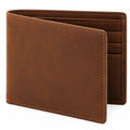 Cartera Bifold Marrón para Hombre con Compartimentos para Tarjetas