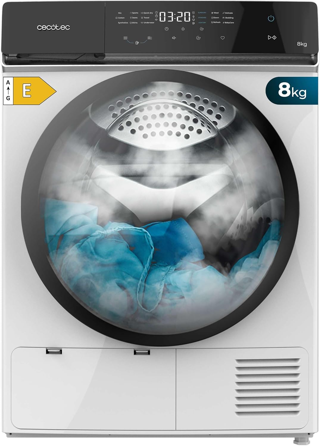 Cecotec secadora con bomba de calor, 8 kg, blanco