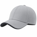 Gorra de béisbol gris con ventilación