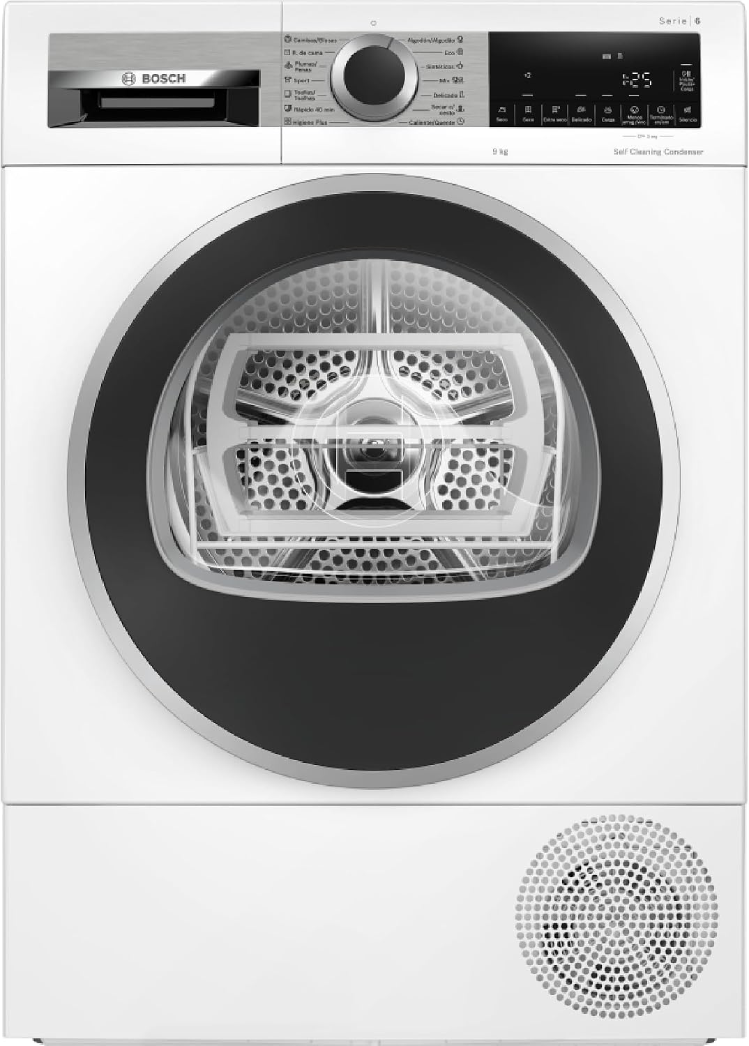 Bosch WQG245D1ES secadora con bomba de calor, 84,2 × 59,8 × 61,3 cm, 9 kg, blanco