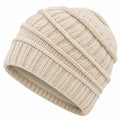 Gorro de Punto Trenzado para Adultos Beige
