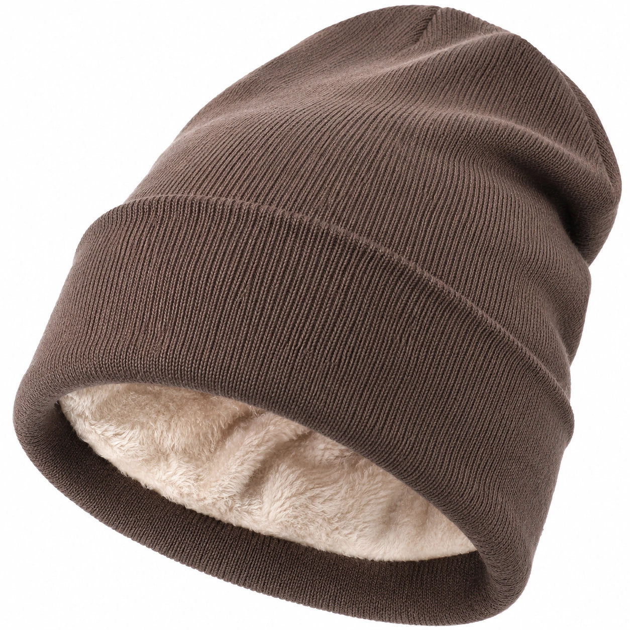 Gorro de Invierno Forrado Cálido para Adultos Marrón
