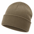 Gorro de punto unisex caqui para adultos