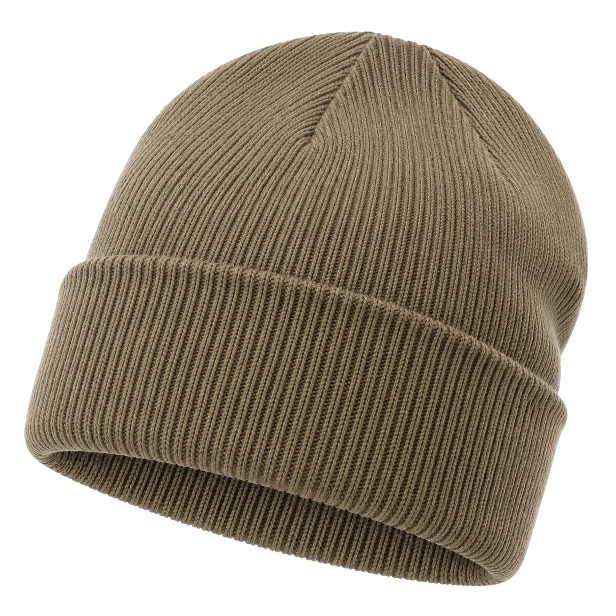 Gorro de punto unisex caqui para adultos