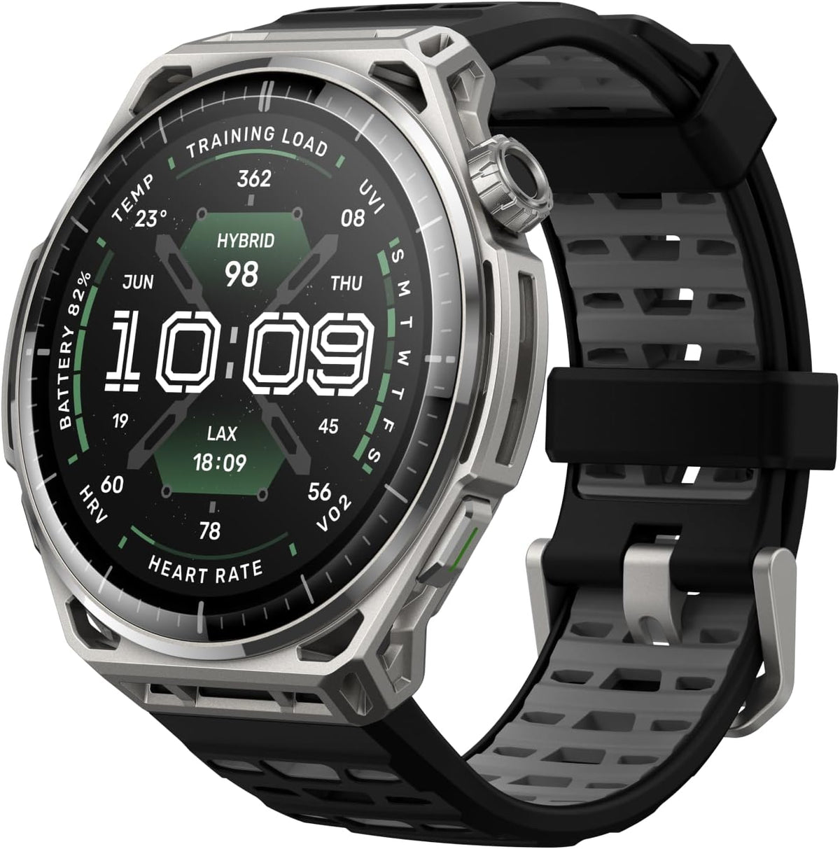 Smartwatch, 48 mm, 1,5 pouces, inalámbrico, acero inoxidable, Amazfit