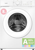 Lavadora A-10, 8 kg, control inteligente, blanco, Comfee
