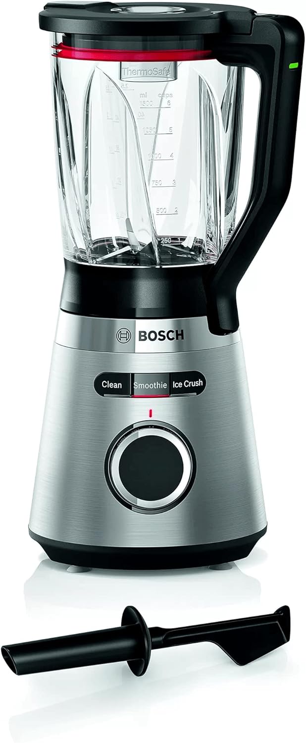 Bosch MMB6382M batidora, 1200 W, acero, vidrio, negro