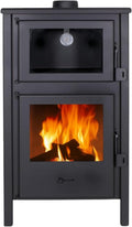 Estufa de leña, 89 × 52 × 47 cm, 9,7 kW, 12,44 kW, EIDER BIOMASA