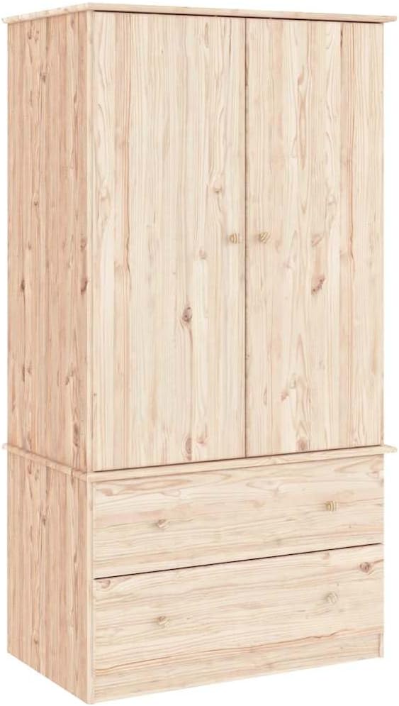 VidaXL armario, 90 × 55 × 170 cm, madera maciza