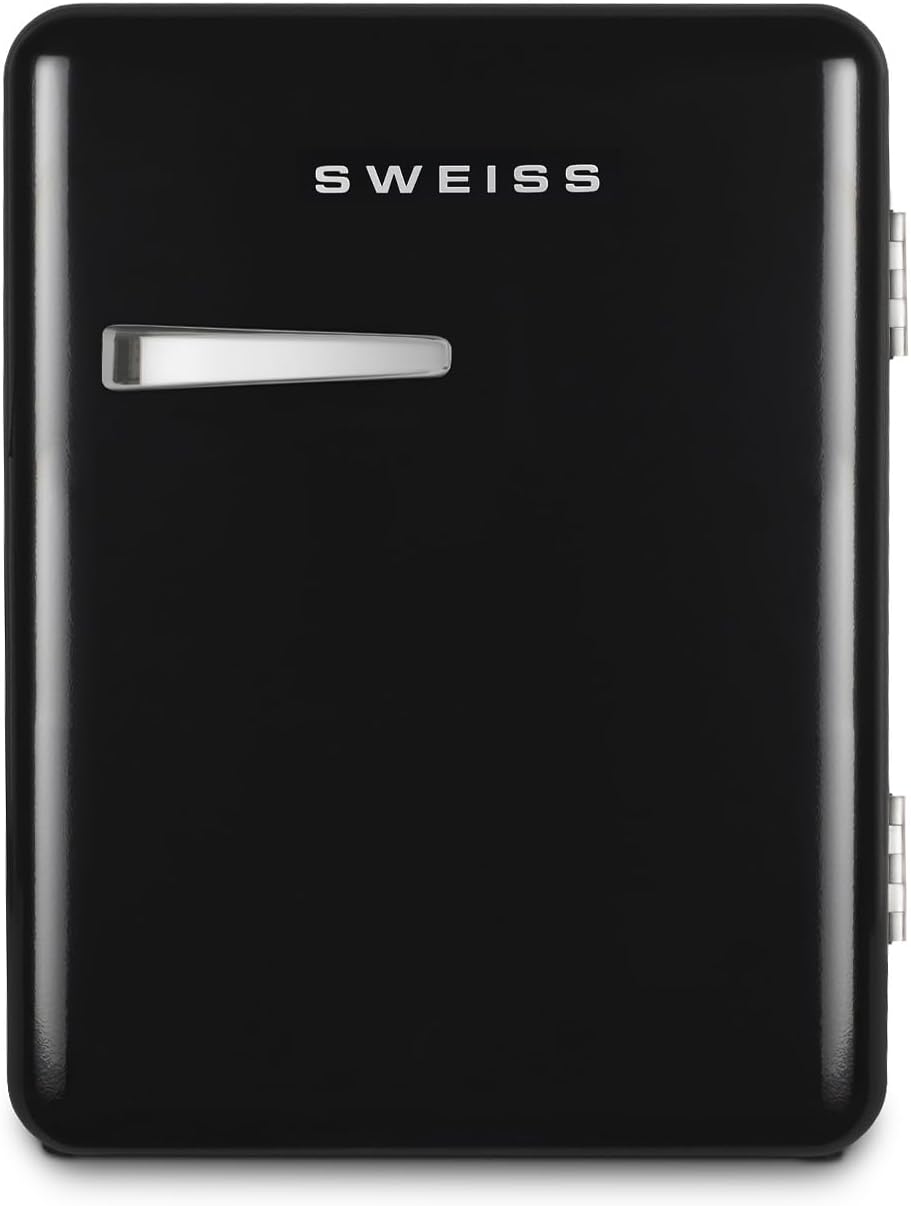 Frigorífico WEISS9, 54 cm, 31 L, 24 dB, 15 °C, regulable, negro, para la oficina, SWEISS