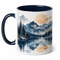 Taza de Cerámica con Diseño de Paisaje Montañoso 350ml