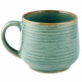 Taza verde estriada de cerámica 350ml