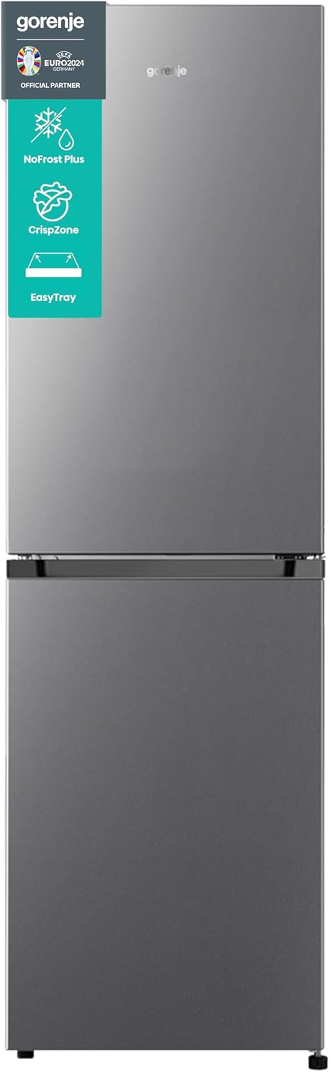 Gorenje NRK 418 congelador, 182,4 cm, 171 L, 85 L, 41 dB, 226 kWh, No Frost, acero inoxidable