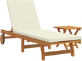 VidaXL tumbona, 2 unidades, madera, marrón
