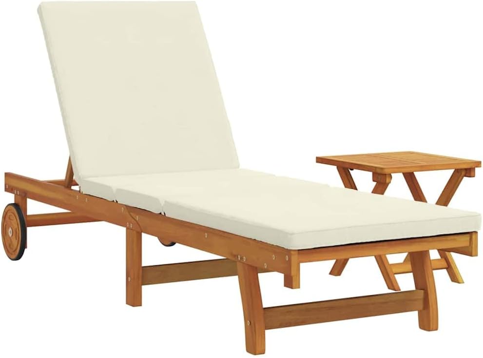 VidaXL tumbona, 2 unidades, madera, marrón