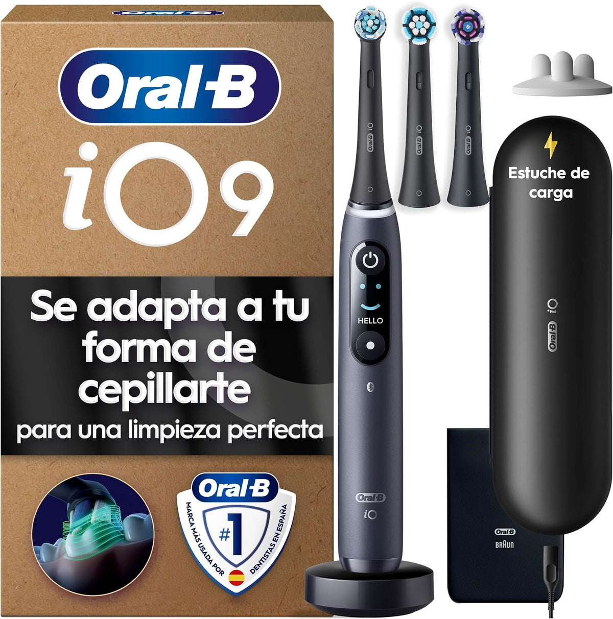 Cepillos de dientes eléctricos de rotación, negro, Oral-B