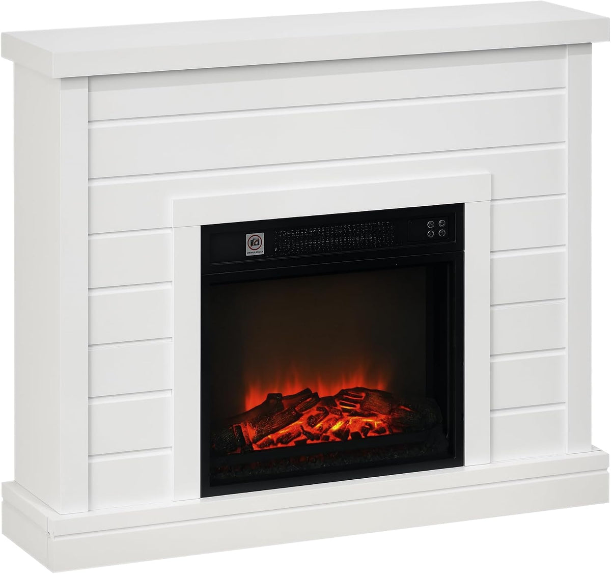 HOMCOM Chimeneas eléctricas, 96,5 × 22 × 81,7 cm, blanco