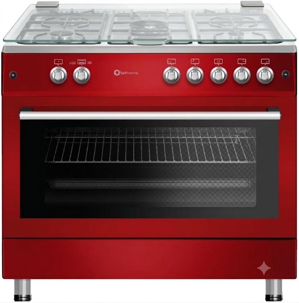 Horno F9L50G2, rojo, para la cocina, SOLTHERMIC