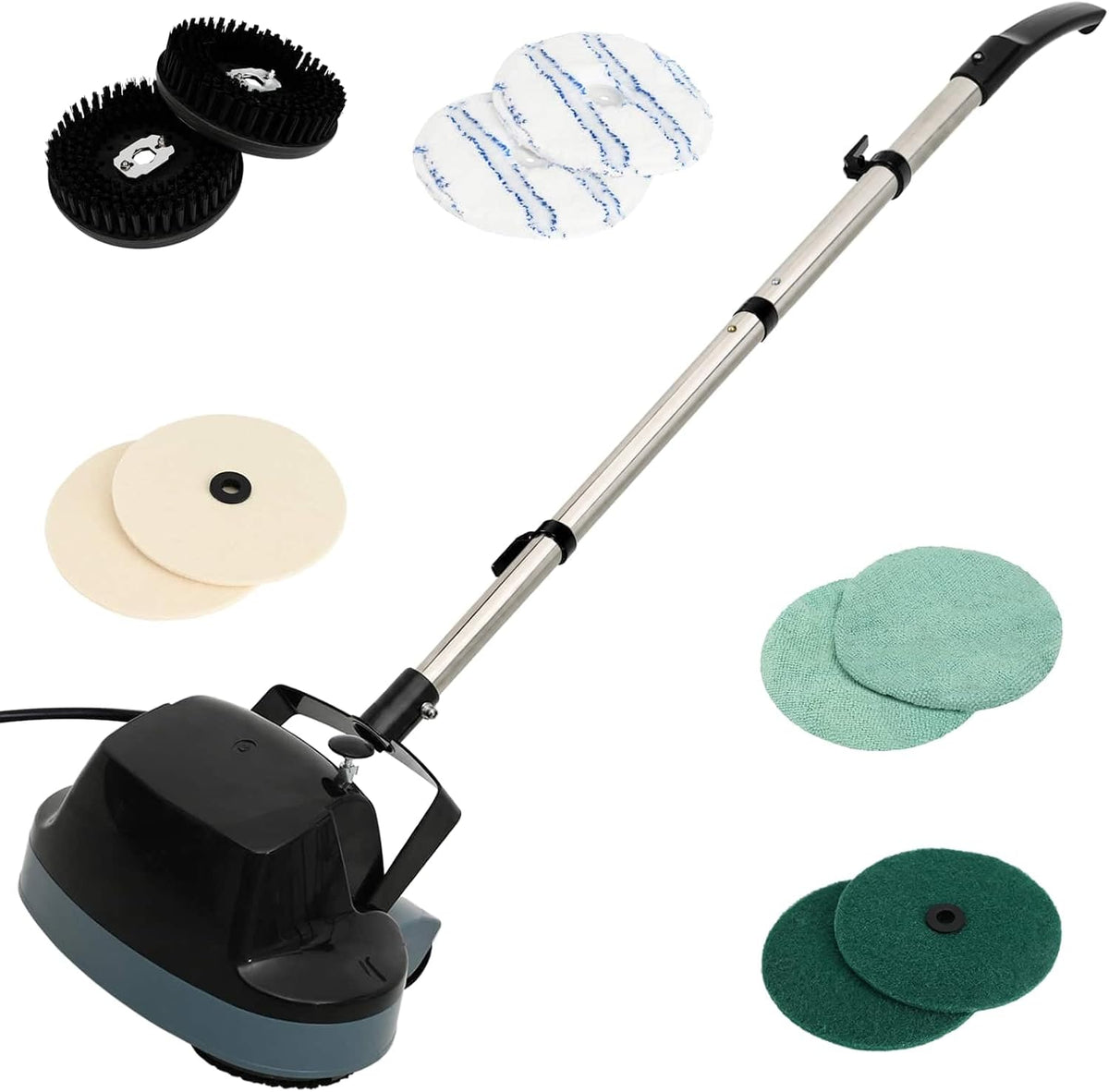 VidaXL Máquinas de limpieza de suelos, negro