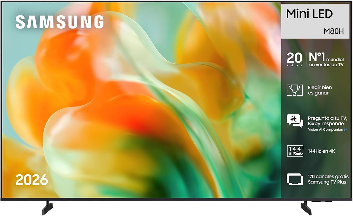 Samsung M80H Smart TV, 65 pouces, con iluminación LED, control inteligente