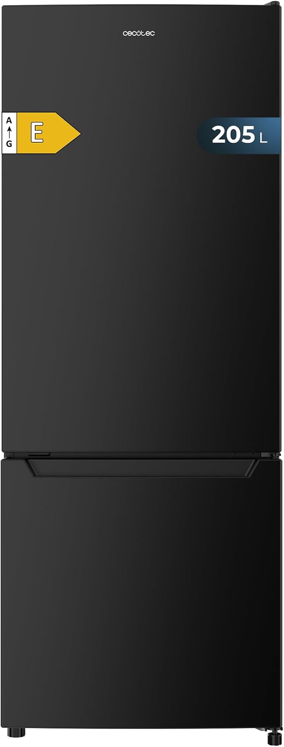 Cecotec frigorífico combi, 54 × 55 × 144 cm, 205 L, con iluminación LED
