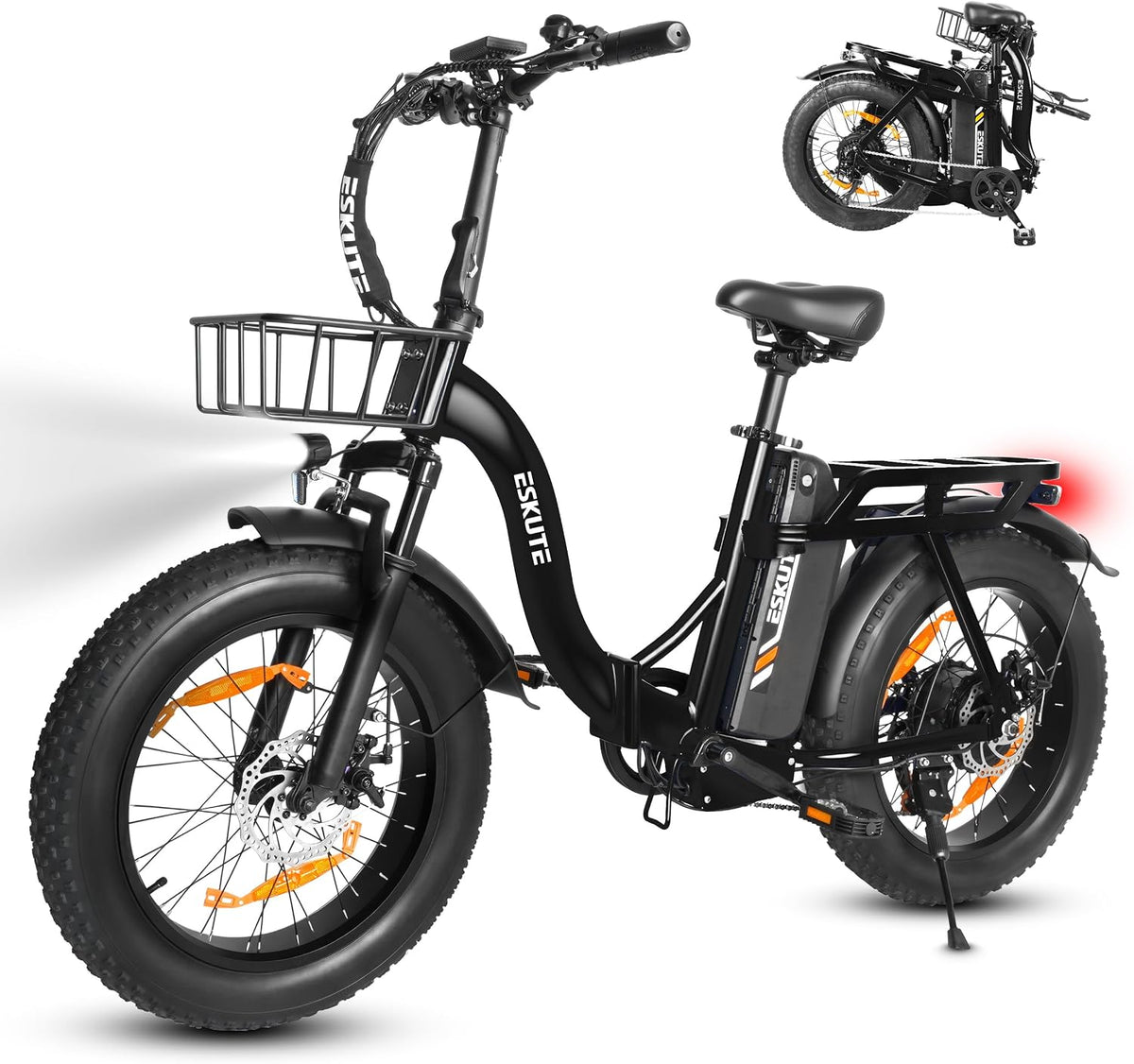 Bicicleta de montaña D202, 48 V, 250 W, plegable, inalámbrico, ESKUTE
