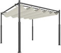 Outsunny UV30 pérgola, 3 × 3 m, blanco, para el jardín