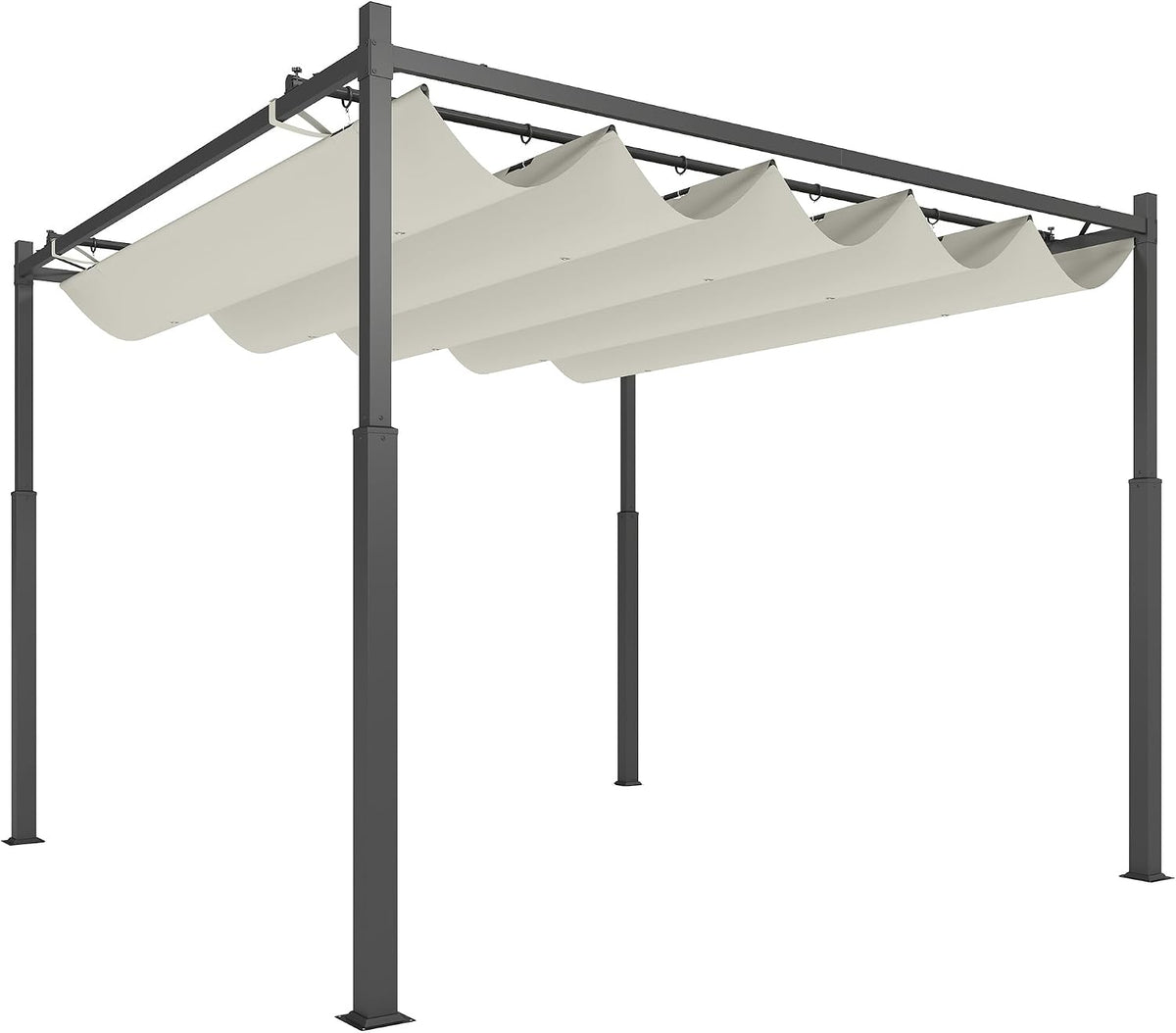 Outsunny UV30 pérgola, 3 × 3 m, blanco, para el jardín