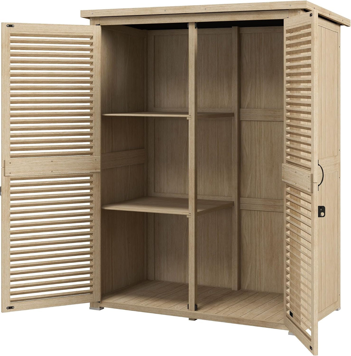 Outsunny cobertizo de jardín, 127 × 65 × 168 cm, madera, para el jardín