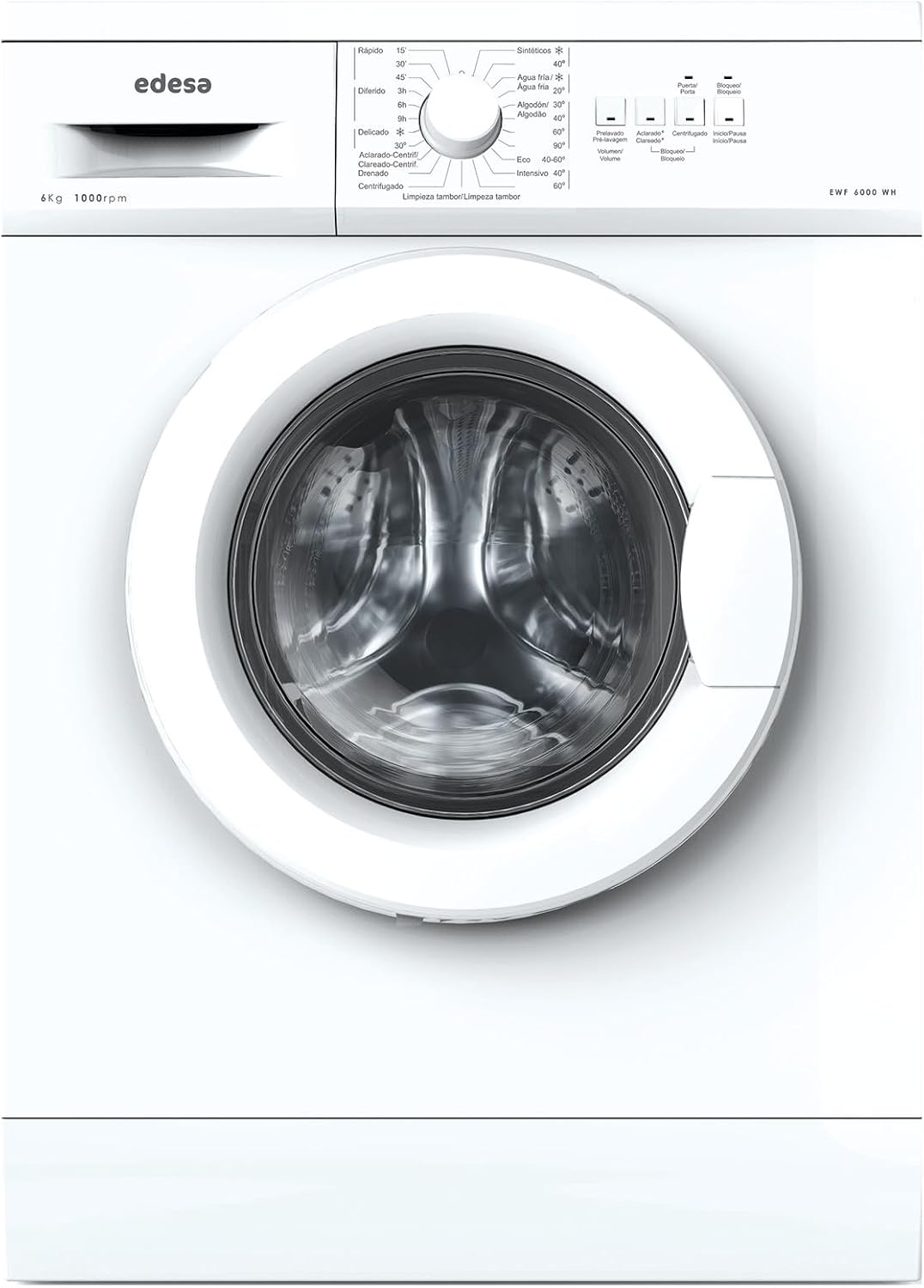 Lavadora EWF-6000, 6000 WH, 6 kg, con iluminación LED, blanco, EDESA
