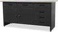 Herramienta, 170 cm × 60 cm × 85 cm, 500 kg, regulable, con cajones, metal, negro, Jan Nowak