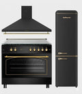 Horno, 90 cm, 115 L, negro, para la cocina, SOLTHERMIC