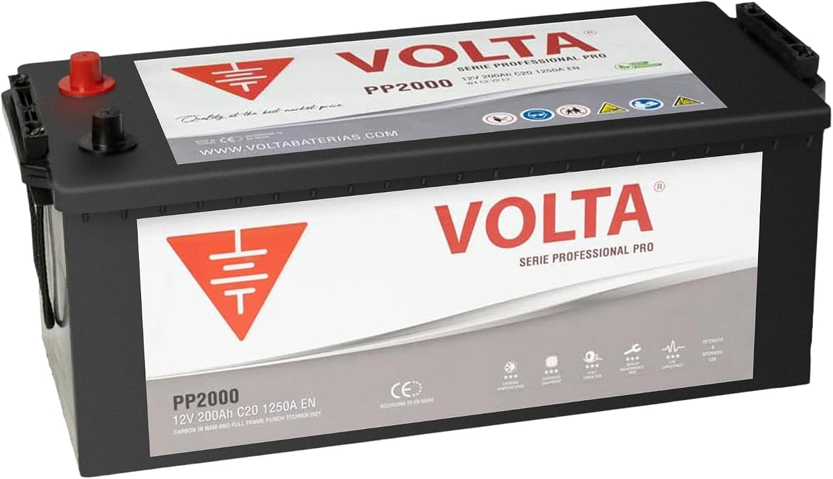 Baterías de coche 200Ah, 223 mm, Volta baterías