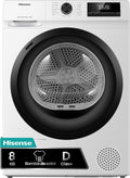 Hisense DHQE800BW2 secadora con bomba de calor, 55 cm, 8 kg