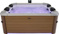 Whirlpool spa hinchable, 160 × 160 × 65 cm, con iluminación LED