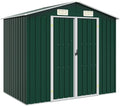 Cobertizo de jardín, 205 × 129 × 183 cm, acero, verde, para el jardín, Keeushr