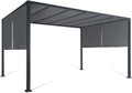 Cenador de jardín, 3 × 4 m, gris, para el jardín, IDMarket