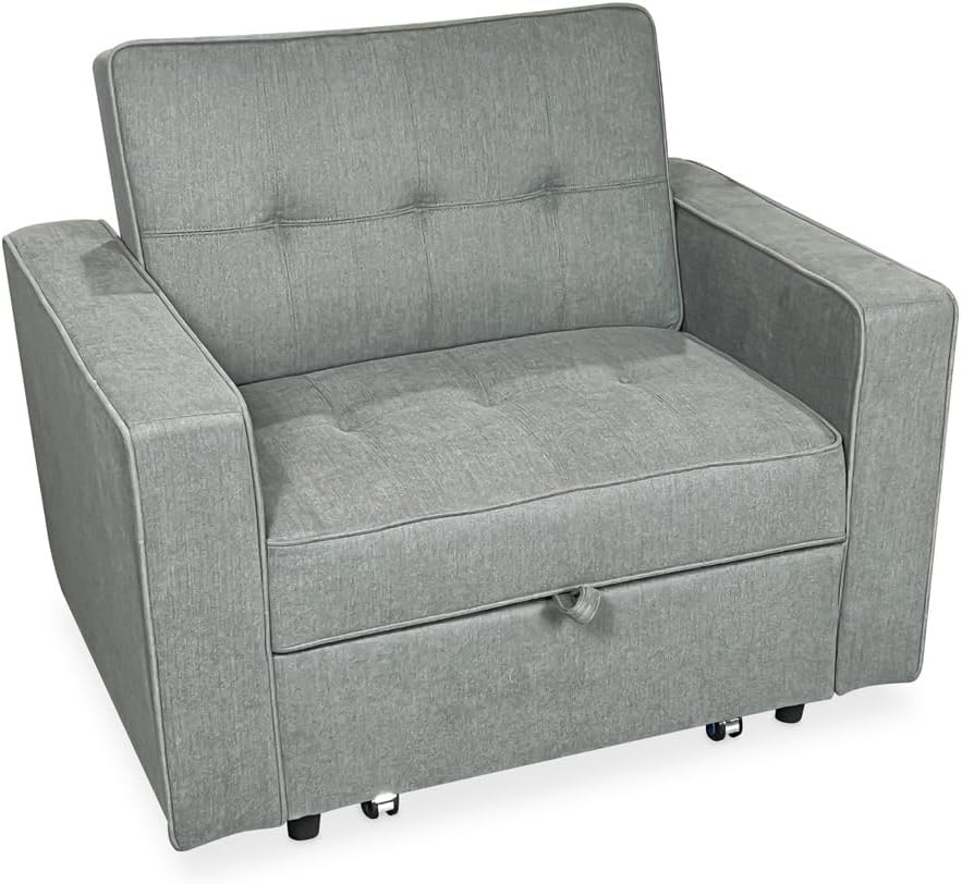 Sofá, 112 cm, gris, Homey