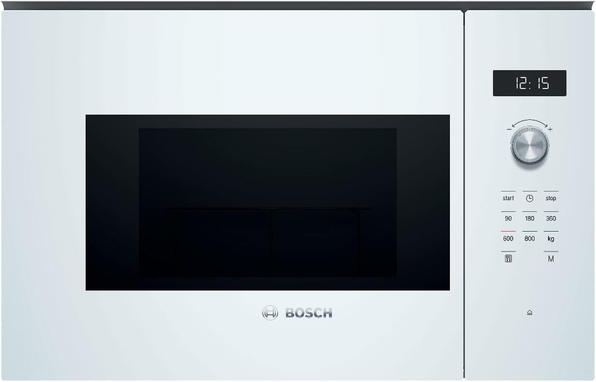 Bosch BFL524MW0 microondas, 25,5 cm, 800 W, blanco