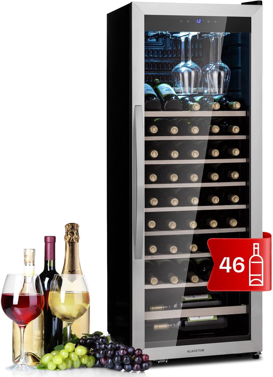 KLARSTEIN vinoteca, 18 °C, vidrio