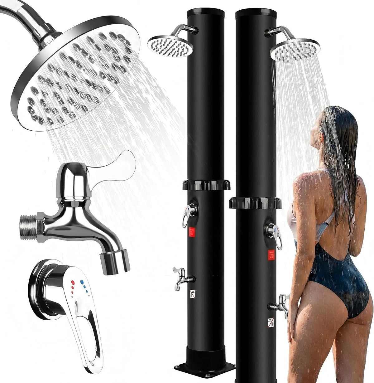 Piscina, 213 cm, 60 °C, para el jardín, Qdreclod