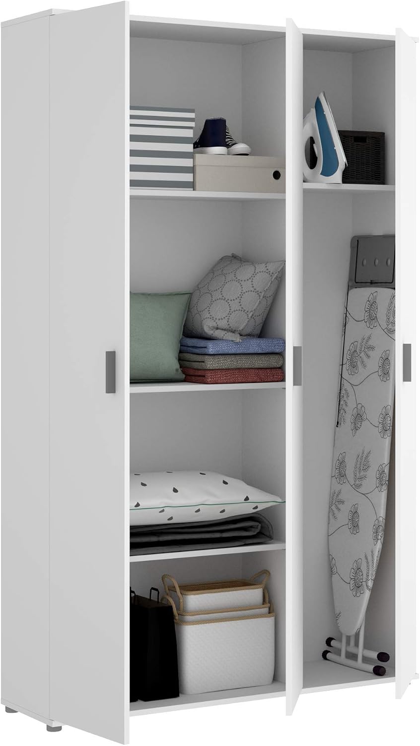 Armario, 116 × 190 × 35 cm, blanco, DEKIT GRUPO RIMOBEL