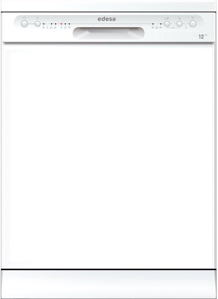 Lavavajillas EDW-6120, 60 cm, 6120 WH, con iluminación LED, blanco, EDESA