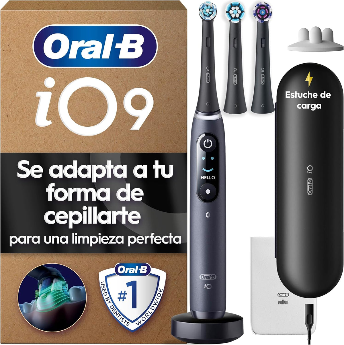 Cepillos de dientes eléctricos de rotación, negro, Oral-B